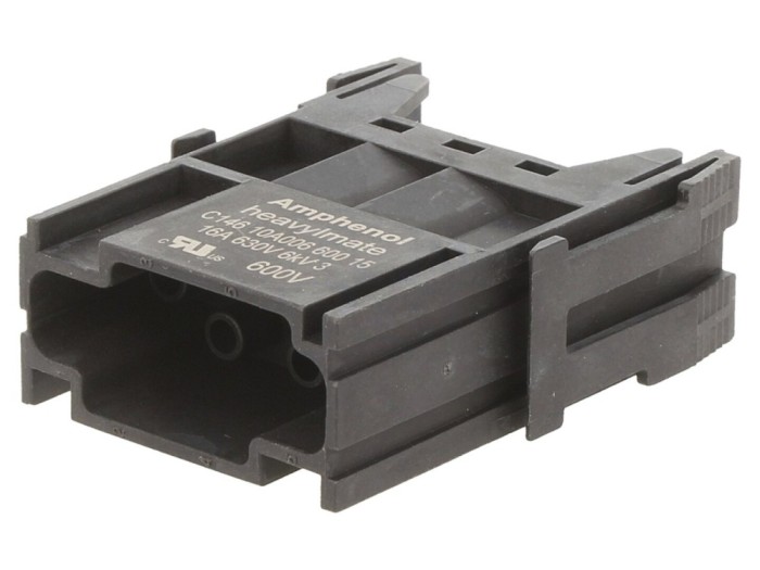 Conector modular tată 6 pini 500V
