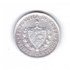 Moneda Cuba 20 centavos 1969, stare buna, curata