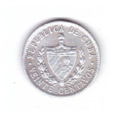 Moneda Cuba 20 centavos 1969, stare buna, curata foto