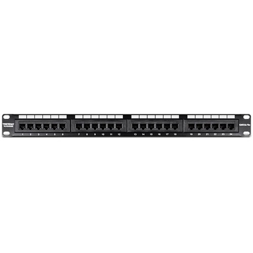 Patch Panel 24 porturi RJ45 UTP 19&#039;, Cat5/5e - TRENDnet TC-P24C5E SafetyGuard Surveillance