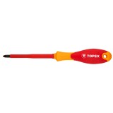 Surubelnita izolata Pozidriv PZ1 1000V, 80 mm, maner ergonomic Topex