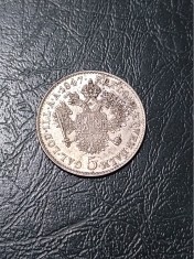 AUSTRIA 5 KREUZER 1847 FOARTE FRUMOS ARGINT
