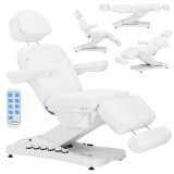 Fotoliu cosmetic electric pentru salon cosmetic pedichiură reglare control cu picior + telecomandă 3 actuatoare Peter