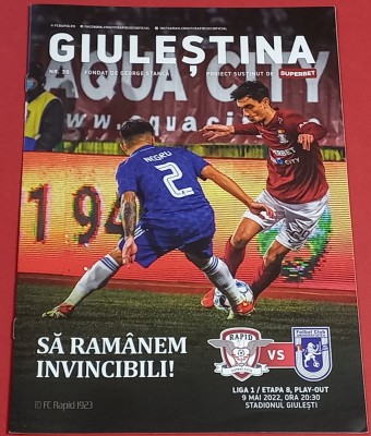 Program meci fotbal RAPID BUCURESTI - FC U CRAIOVA (09.05.2022) foto