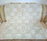 Fata de masa Vintage din In cu broderie manuala in cruciulite