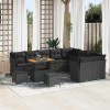 VidaXL Set de canapele pentru grădină 12 pcs Negru 90 x 55 x 71 cm 3363474
