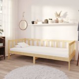 Cumpara ieftin Pat de zi cu saltea, 90x200 cm, lemn masiv de pin
