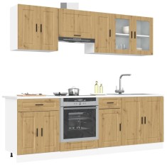 vidaXL Set dulap de bucătărie 8 piese &bdquo;Kalmar&rdquo; stejar artizanal lemn 3314850