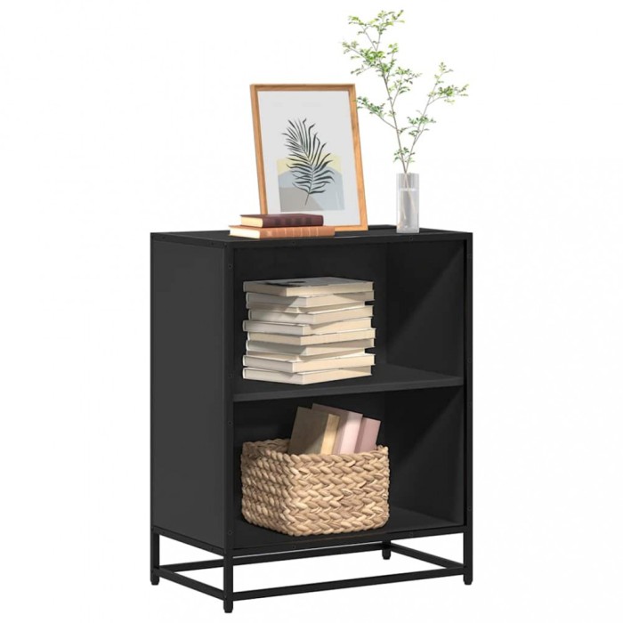 Gossi dulap cu carti negru 60x35x76 cm lemn prelucrat