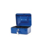 Caseta (cutie) metalica pentru bani, 200 x 170 x 90 mm, MAUL - albastra