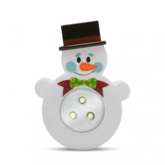Lampă de veghe cu buton, model \&#039;Om de zăpadă\&#039; 20273F