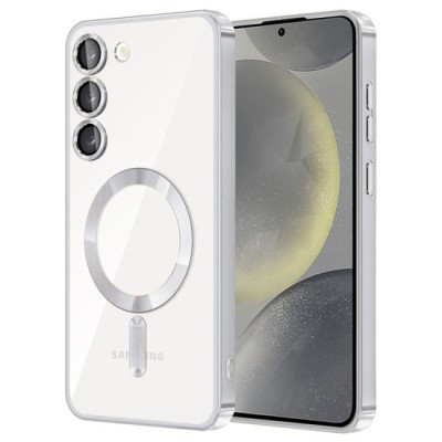 Husa pentru Samsung Galaxy S23 - Techsuit Luxury Crystal MagSafe - Silver foto