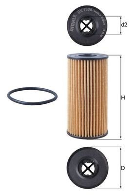 MAHLE OX 1308D Filtru ulei foto