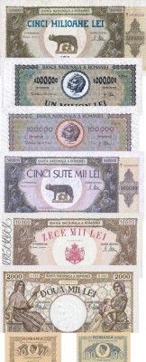 Romania 20, 100 - 5 000 000 lei 1941 -1947 - Reproduceri foto