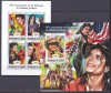 DB1 Muzica Michael Jackson Guineea A 60 - a aniversare MS + SS MNH, Nestampilat
