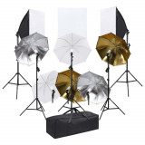 Kit de studio foto cu set de lumini si softbox-uri GartenMobel Dekor, vidaXL