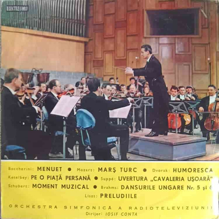 Disc vinil, LP. Miniaturi Simfonice-Orchestra Simfonic&amp;#259; A Radioteleviziunii, Dirijor: Iosif Conta