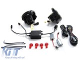Kit de proiectoare cu ochi de &icirc;nger potrivit pentru Mini Cooper R55/R56/R57/R58/R59/R60 crom, stanga + dreapta Performance AutoTuning