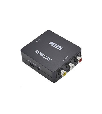 Convertor HDMI la AV (RCA)-Culoare Negru foto