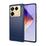 Husa carbon pentru infinix note 40 pro plus, tech protects anti-soc, blue