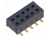 Conector şiruri pini mamă 10 pin 1,27mm aurit SMT SAMTEC