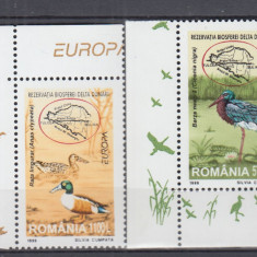 ROMANIA 1999 LP 1485 EUROPA '99 REZERVATIA NATURALA DELTA DUNARII SERIE MNH
