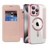 Husa iPhone 15 Pro Max Asteroid GSM SmartMag Book Case, roz
