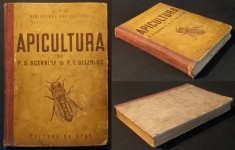 rara 1950 APICULTURA 339 pag, 137 ilustratii Stuparit Stuparitul Cresterea albinelor Albine Boli Plante Miere Ceara Stupi P.S. Scerbina, P.I. Blizniuc