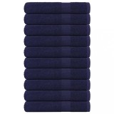 vidaXL Prosoape 10 buc Bleumarin 100x200 cm 360 g/m&sup2; 100% bumbac