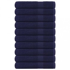 vidaXL Prosoape 10 buc., FROGN, albastru marin, 100x200 cm, 100% bumbac 136796