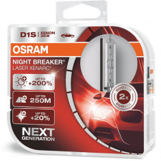 Set 2 Buc Bec Xenon Osram D1S 35W PK32d-2 Night Breaker Laser +200% 66140XNL-HCB