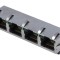 Conector RJ45 ecranat cu LED THT