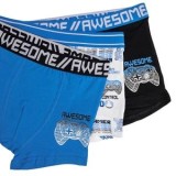 Set Boxeri Gamer pentru Copii - 3 perechi, Culoare Alb, Negru și Alb, CMCLASS