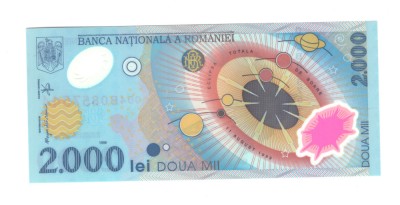 Bancnota 2000 lei 1999 UNC foto