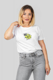 Tricou alb cu buburuza, L, M, S