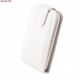 Husa Flip Piele Eco Sligo Albă Samsung Galaxy Core Plus G3500