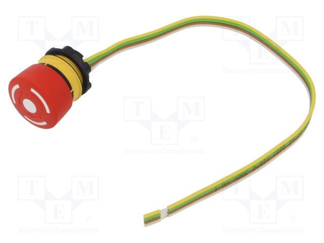 Comutator de siguranţă 22mm EAO Poz.i 2 NC x2 roşie LED