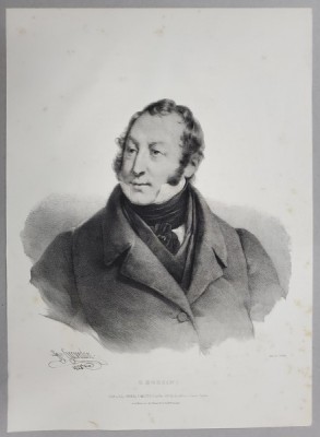 GIOACHINO ROSSINI , COMPOZITOR ITALIAN , LITOGRAFIE , DESEN de GREVEDON , litografiat de C. MOTTE , 1828 foto