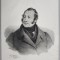 GIOACHINO ROSSINI , COMPOZITOR ITALIAN , LITOGRAFIE , DESEN de GREVEDON , litografiat de C. MOTTE , 1828