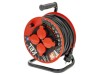 Prelungitor alimentare KEL 3x1,5mm2 bobinat cu 4 prize gumă negru