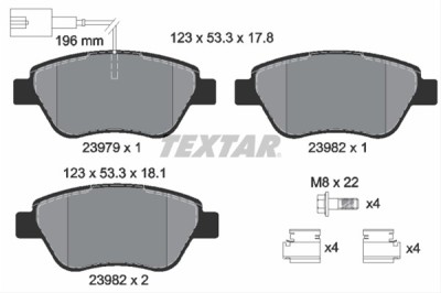Set placute frana TEXTAR 2397901 foto