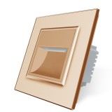 Cumpara ieftin Lampa de veghe LED Livolo aurie cu rama din sticla pentru scari si holuri