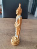 Statueta Buddha auriu pe piedestal | Decoratie | Cadou perfect