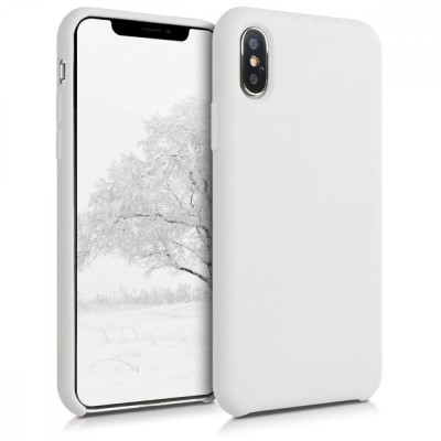 Husa pentru Apple iPhone X / iPhone XS, Silicon, Alb, 46313.02 foto
