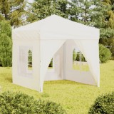 Cort pliabil pentru petrecere, pereti laterali, crem, 2x2 m GartenMobel Dekor, vidaXL