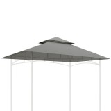Outsunny Acoperiș de Schimb pentru Pergolă cu 2 Niveluri și Buzunare de Colț, 160 g/m&sup2;, UV50+, 244x152 cm, Gri Deschis | Aosom Romania