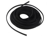 Trese poliester negru 5-10mm 10m