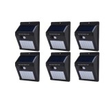 BZRSH Set 6 Lampi Solare 30 LED Senzor Miscare Senzor Lumina Automat Exterior