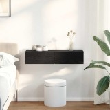 Gossi raft de perete cu sertare negru 80x33x17 cm lemn prelucrat