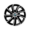Set 4 Capace Roti potrivite jantelor de 15 inch, pentru BMW, model Stig Extra Black &amp; White, Autohelix MSA